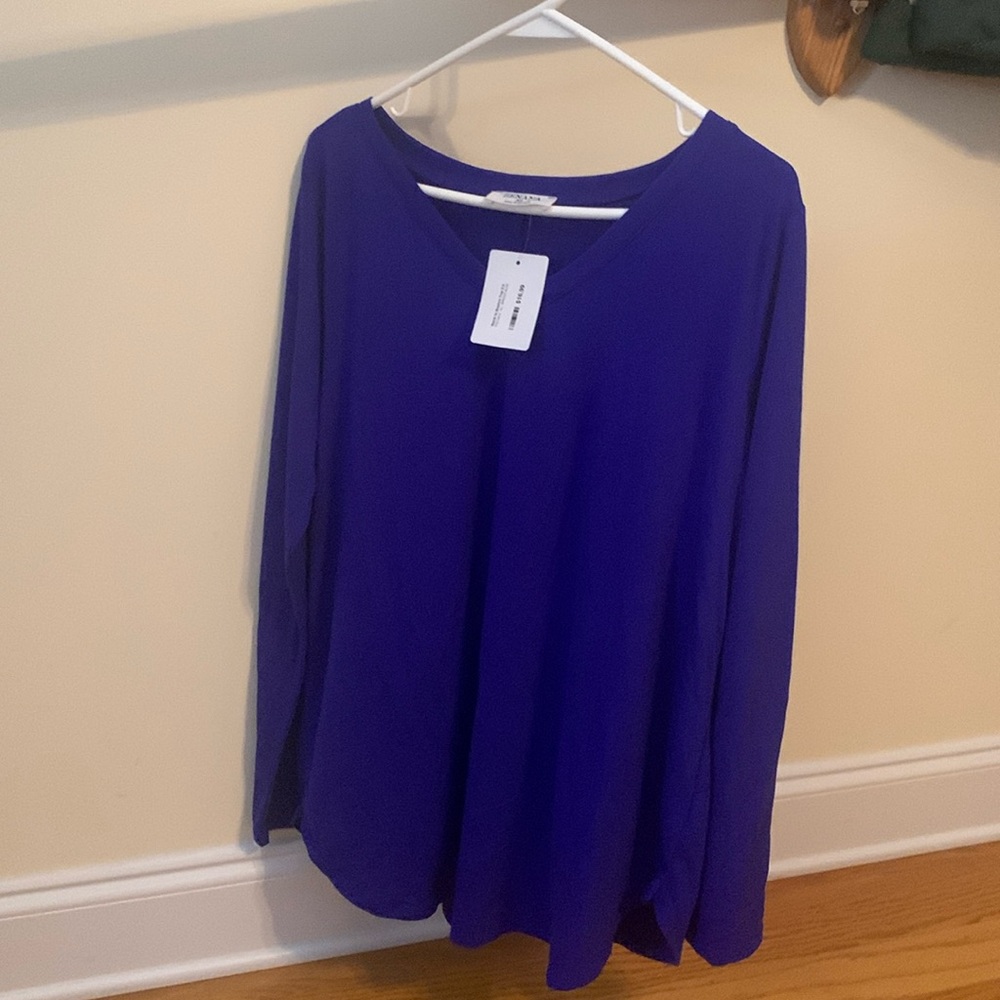 🆕 NWT - royal blue v-neck top